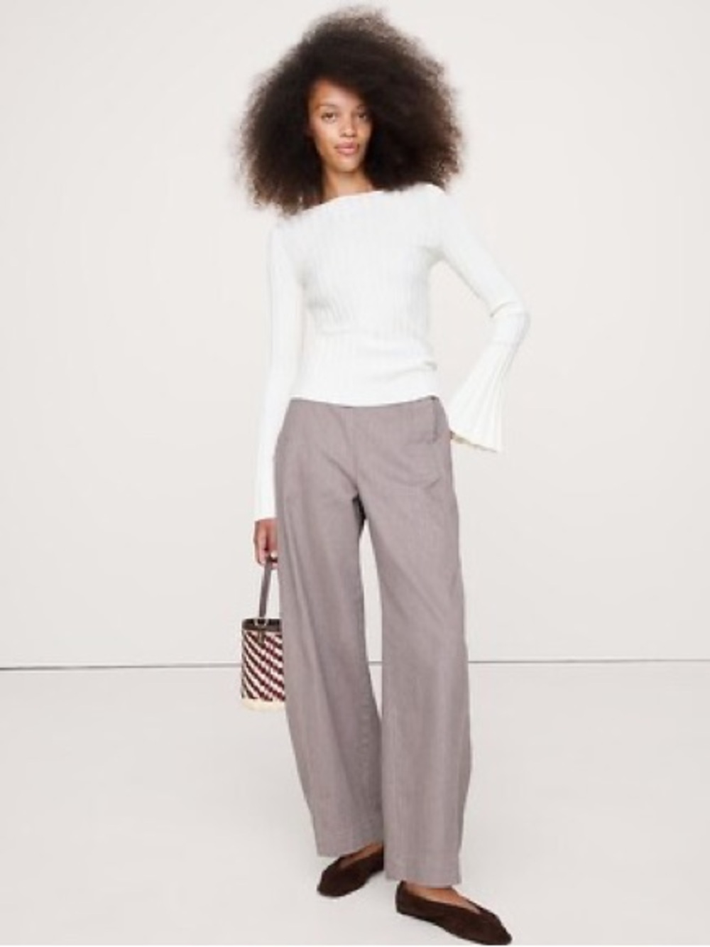 Banana Republic 100% cotton barrel leg utility pants